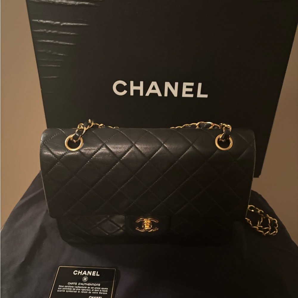 Chanel Classic Black Quilted Shoulder Bag